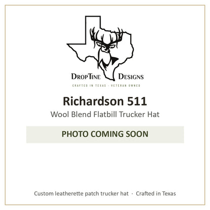 Photo coming soon: Richardson 511 Wool Blend Flatbill Trucker Hat