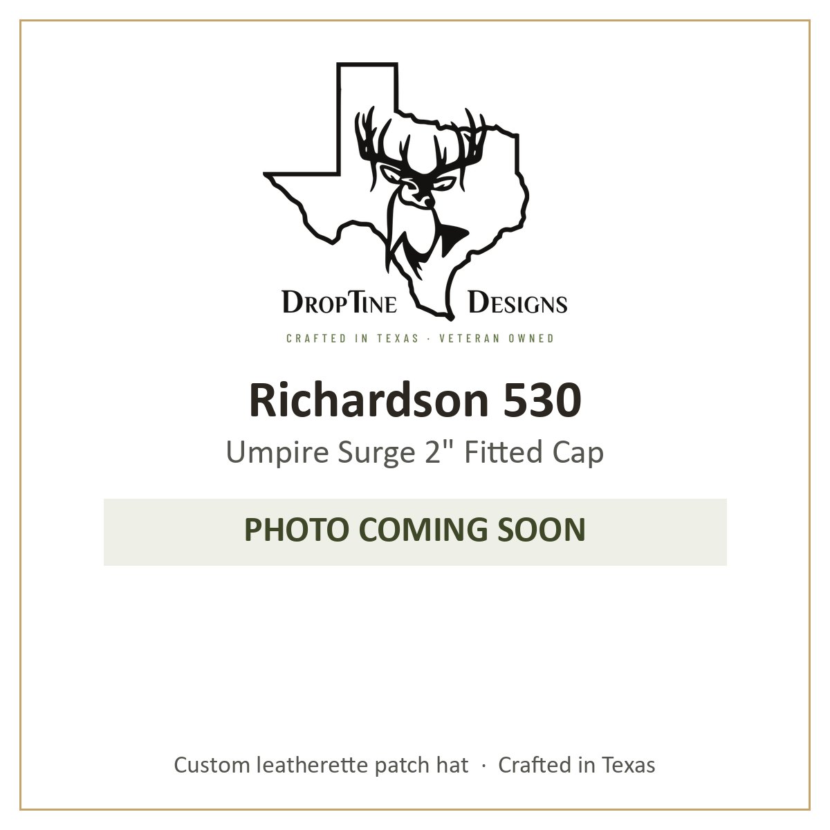 Photo coming soon: Richardson 530 Umpire Surge 2" Fitted Cap