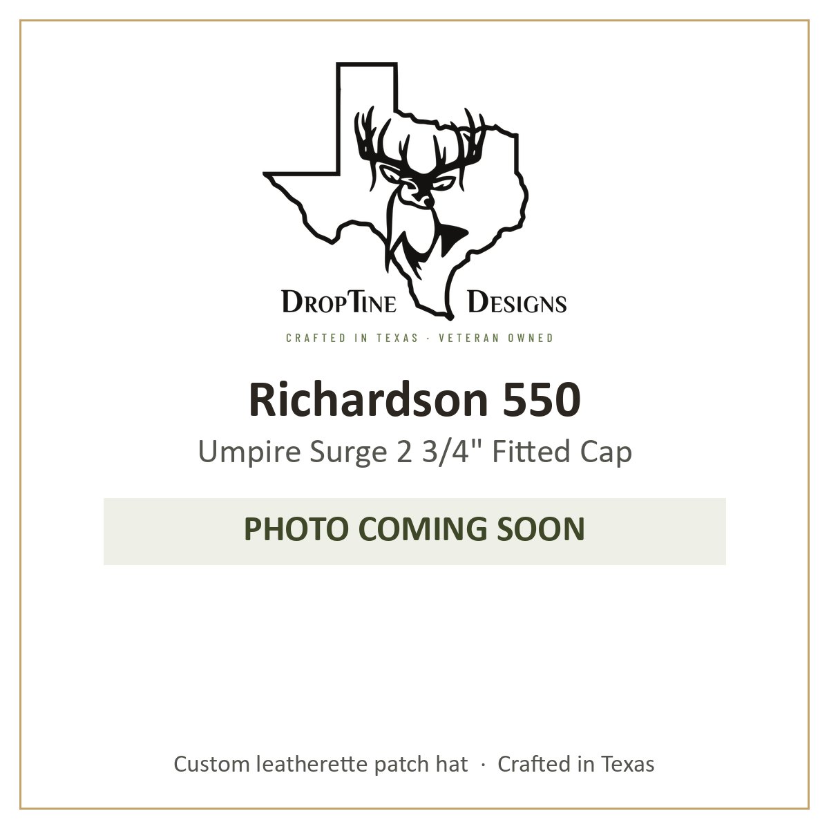 Photo coming soon: Richardson 550 Umpire Surge 2 3/4" Fitted Cap
