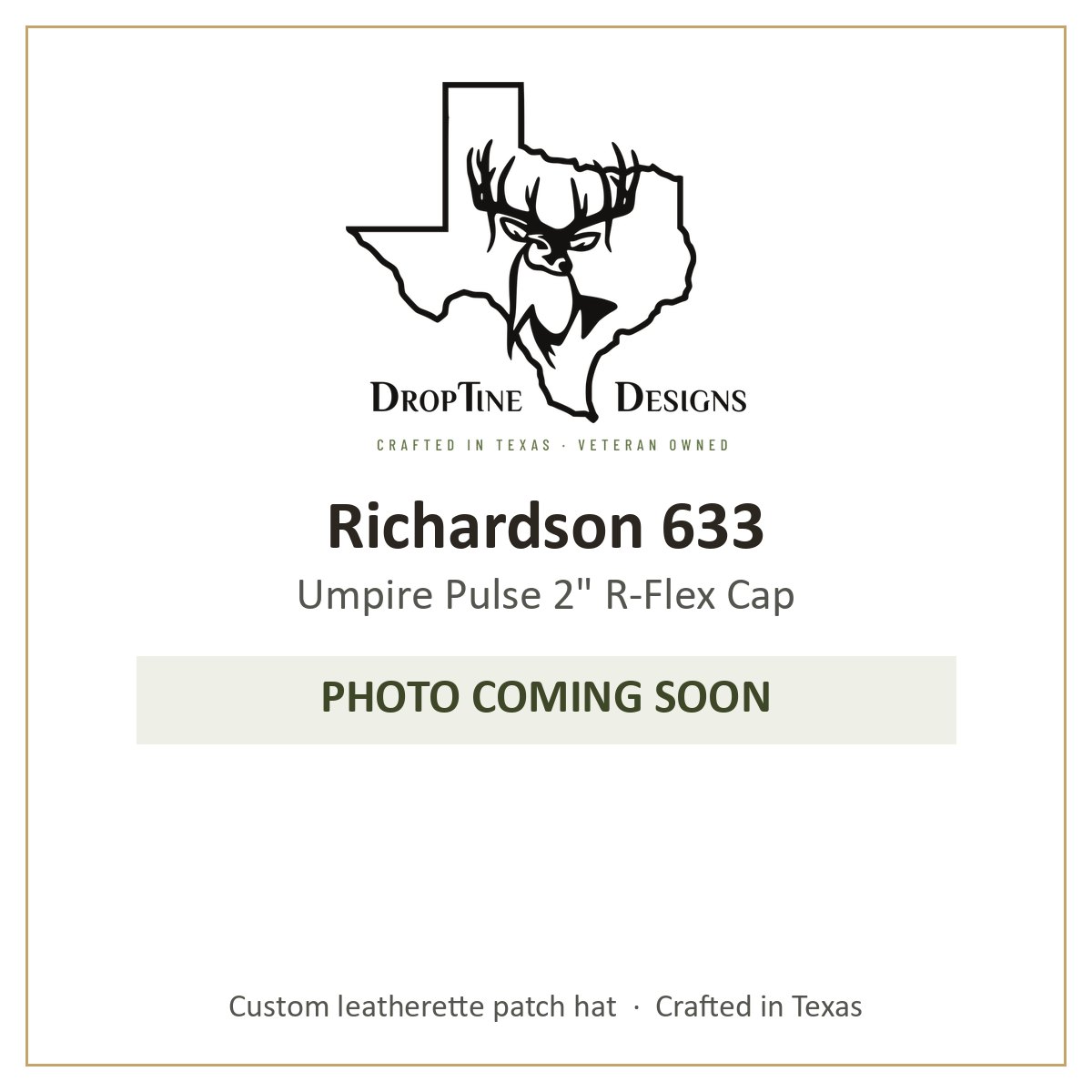 Photo coming soon: Richardson 633 Umpire Pulse 2" R-Flex Cap