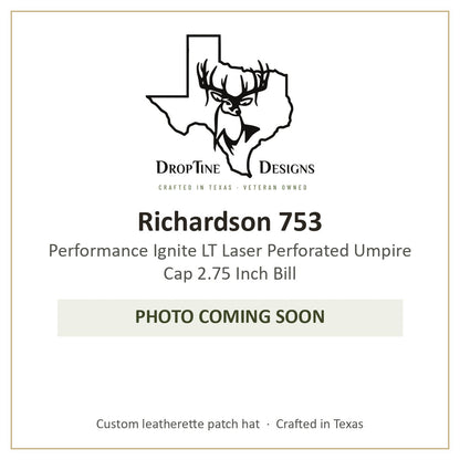 Photo coming soon: Richardson 753 Performance Ignite LT Laser Perforated Umpire Cap 2.75 Inch Bill
