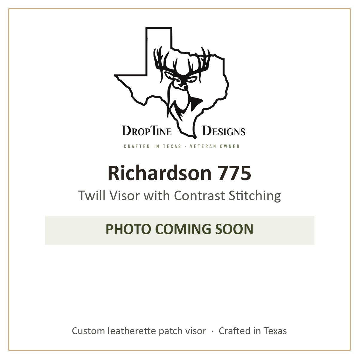 Photo coming soon: Richardson 775 Twill Visor with Contrast Stitching
