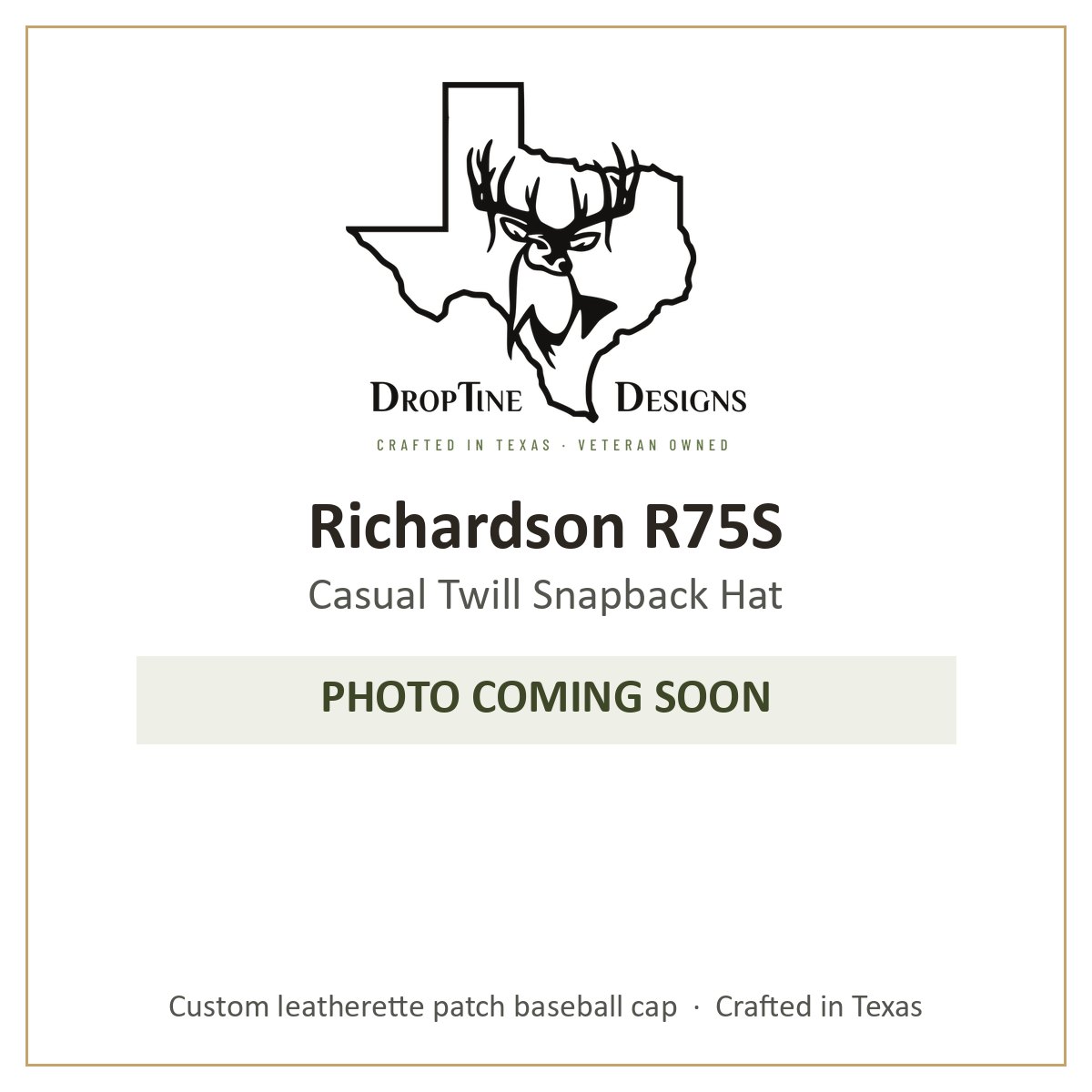 Photo coming soon: Richardson R75S Casual Twill Snapback Hat
