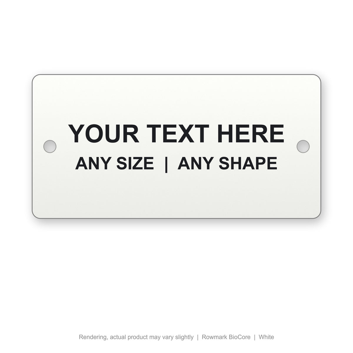 Rowmark BioCore engraved plate (rendering)