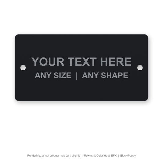 Rowmark Color Hues EFX engraved plate (rendering)