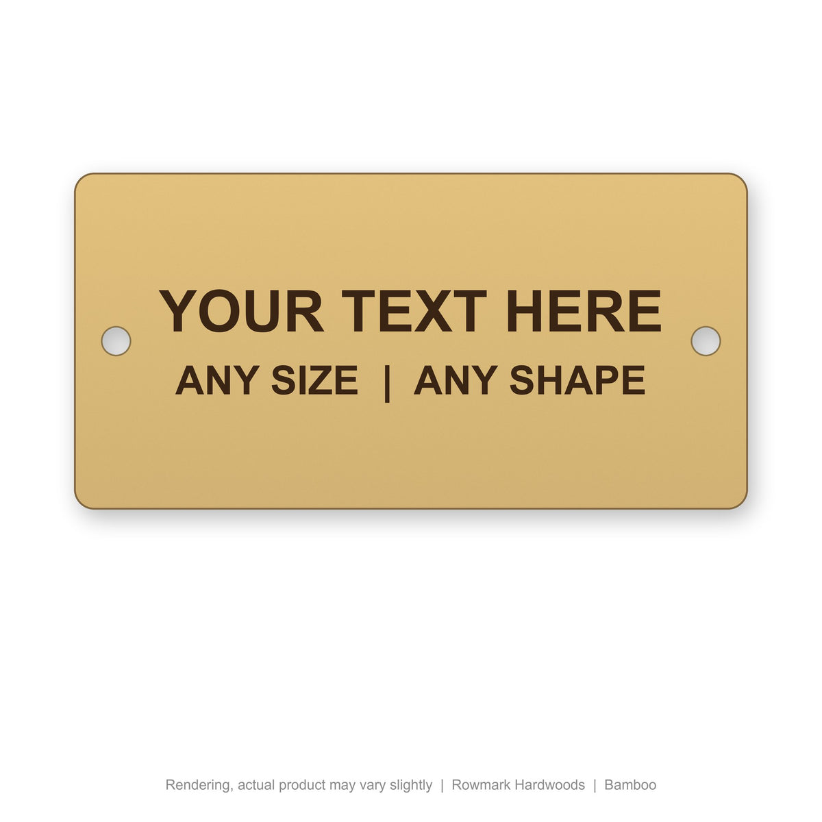 Rowmark Hardwoods engraved plate (rendering)