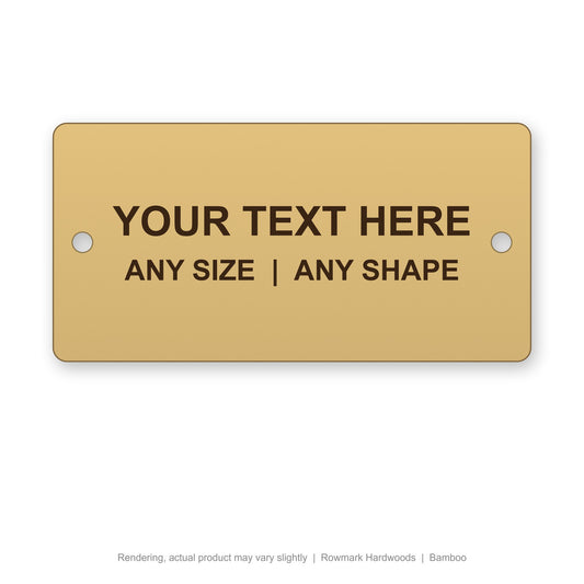 Rowmark Hardwoods engraved plate (rendering)