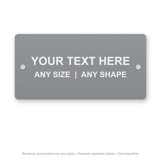 Rowmark LaserGloss Exterior engraved plate (rendering)