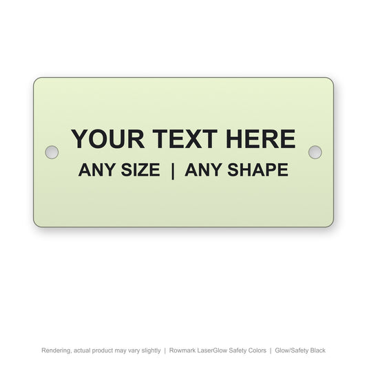Rowmark LaserGlow Safety Colors engraved plate (rendering)