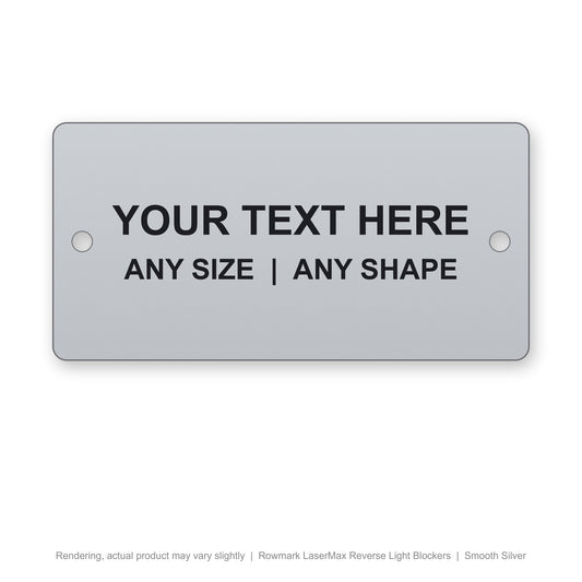 Rowmark LaserMax Reverse Light Blockers engraved plate (rendering)