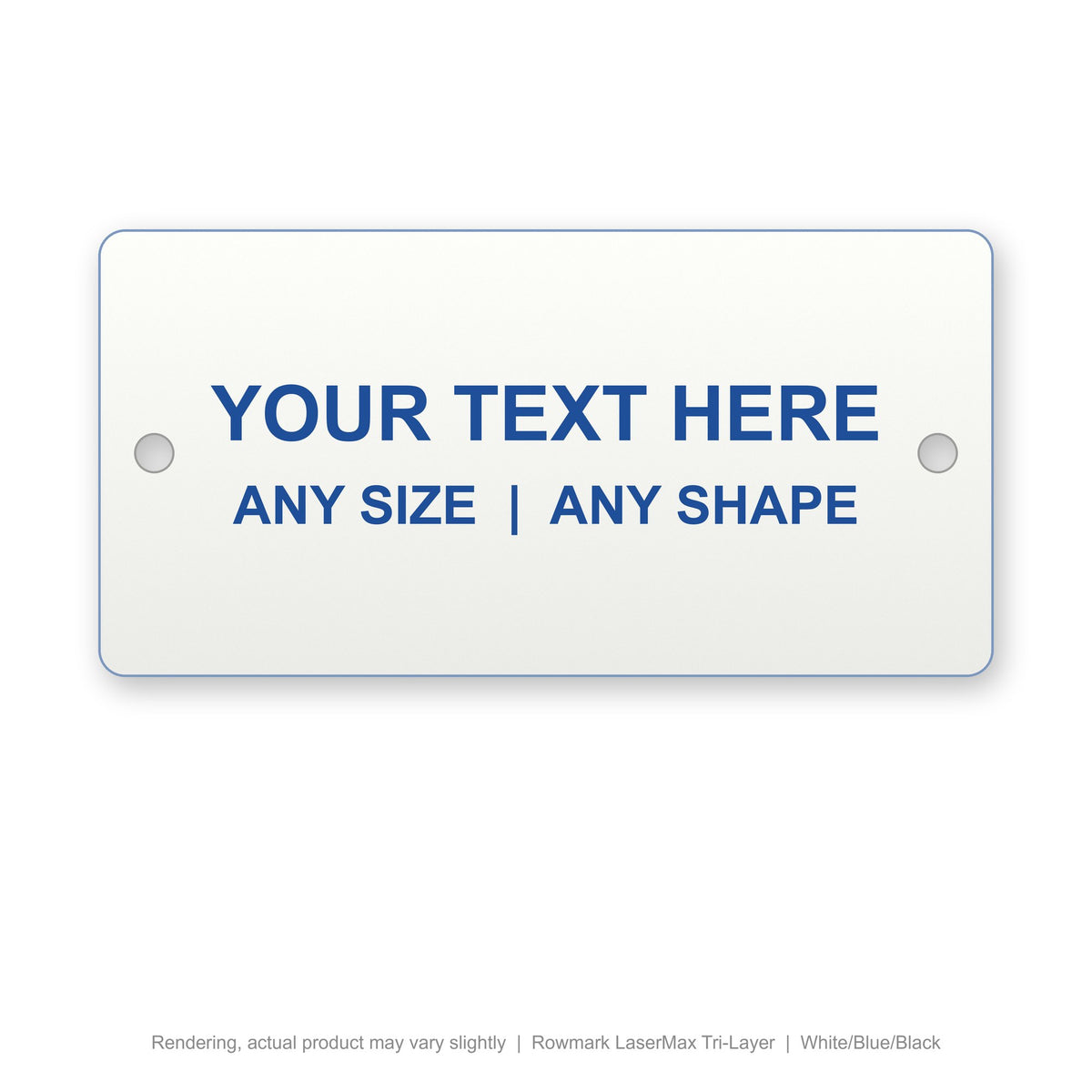 Rowmark LaserMax Tri-Layer engraved plate (rendering)