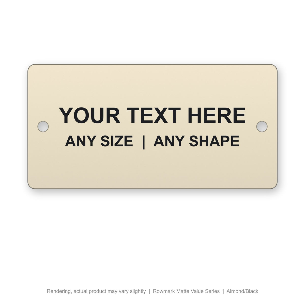 Rowmark Matte Value Series engraved plate (rendering)