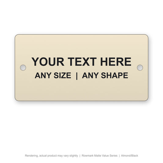Rowmark Matte Value Series engraved plate (rendering)