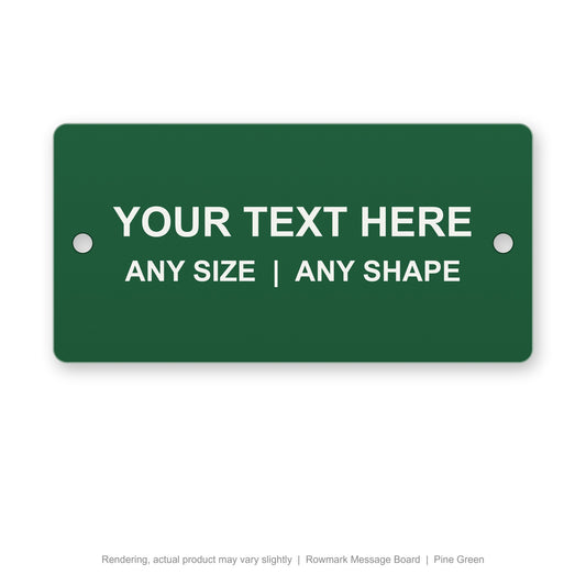 Rowmark Message Board engraved plate (rendering)