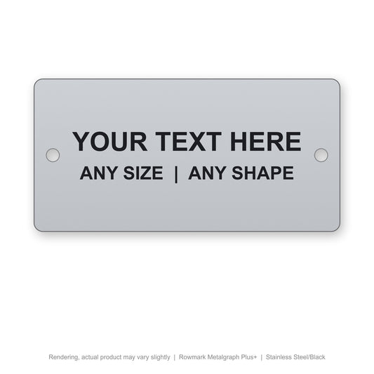 Rowmark Metalgraph Plus+ engraved plate (rendering)