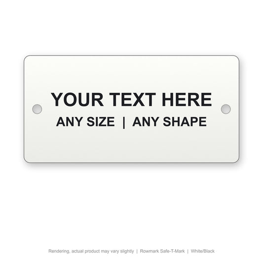 Rowmark Safe-T-Mark engraved plate (rendering)