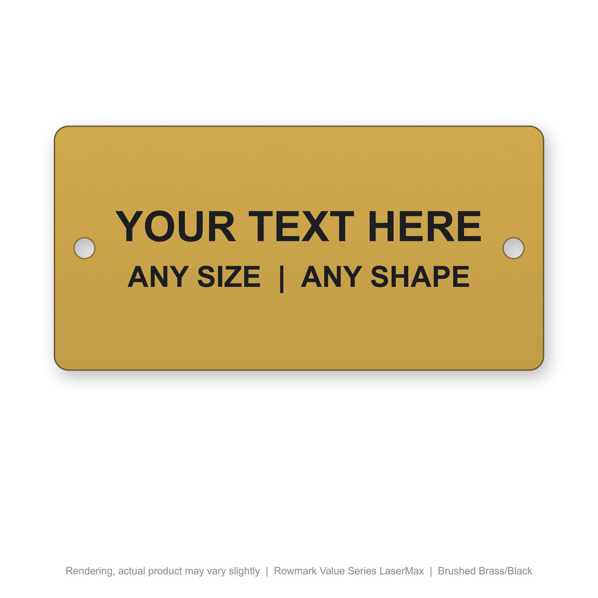 Rowmark Value Series LaserMax engraved plate (rendering)