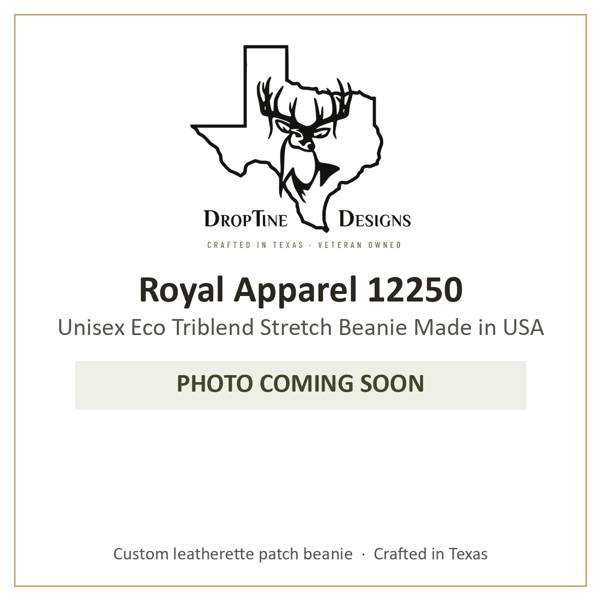 Photo coming soon: Royal Apparel 12250 Unisex Eco Triblend Stretch Beanie Made in USA