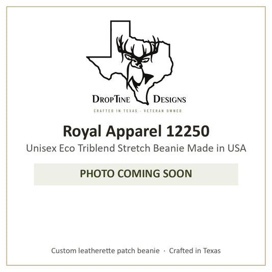 Photo coming soon: Royal Apparel 12250 Unisex Eco Triblend Stretch Beanie Made in USA