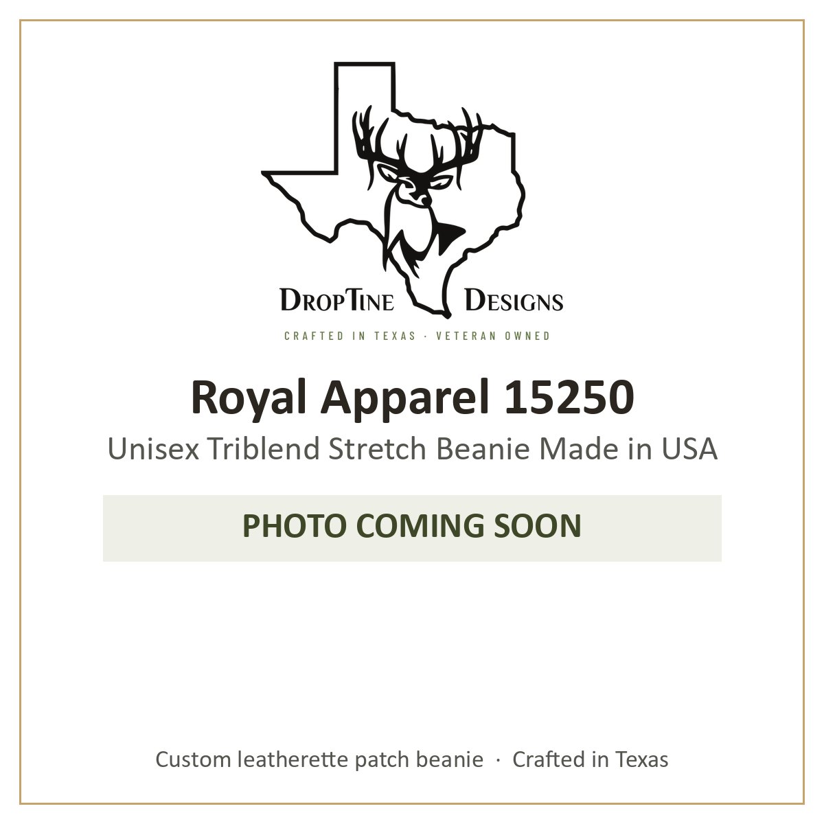 Photo coming soon: Royal Apparel 15250 Unisex Triblend Stretch Beanie Made in USA
