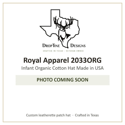 Photo coming soon: Royal Apparel 2033ORG Infant Organic Cotton Hat Made in USA
