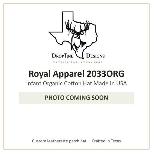 Photo coming soon: Royal Apparel 2033ORG Infant Organic Cotton Hat Made in USA