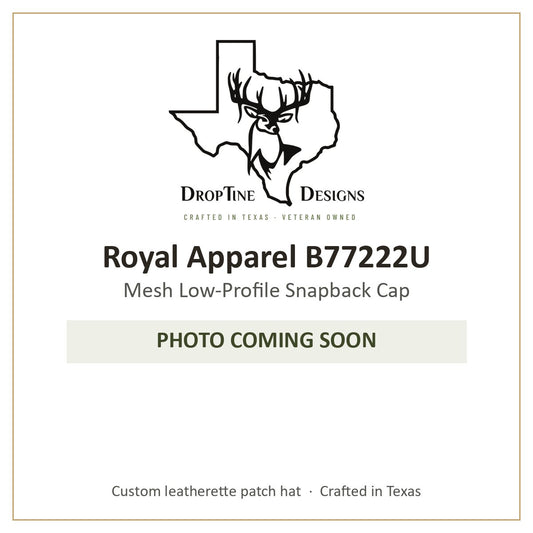 Photo coming soon: Royal Apparel B77222U Mesh Low-Profile Snapback Cap