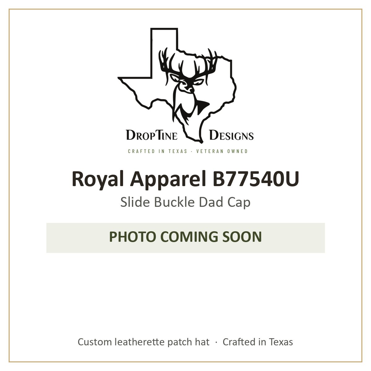 Photo coming soon: Royal Apparel B77540U Slide Buckle Dad Cap