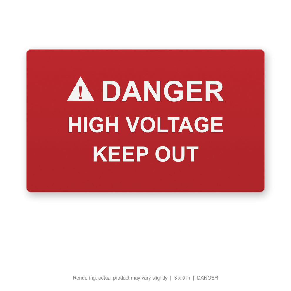 Engraved Safety Plate, 3 x 5 in (Danger, Warning, Caution, Notice ...
