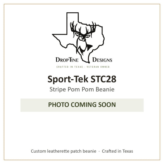 Photo coming soon: Sport-Tek STC28 Stripe Pom Pom Beanie