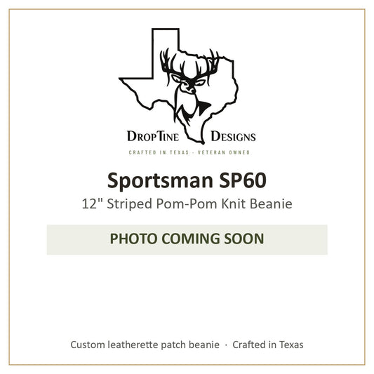Photo coming soon: Sportsman SP60 12" Striped Pom-Pom Knit Beanie