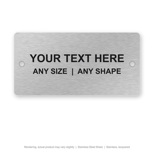 Stainless Steel Sheet engraved plate (rendering)