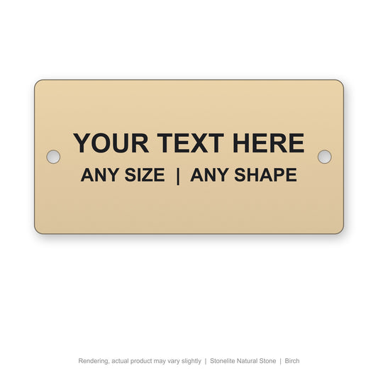 Stonelite Natural Stone engraved plate (rendering)