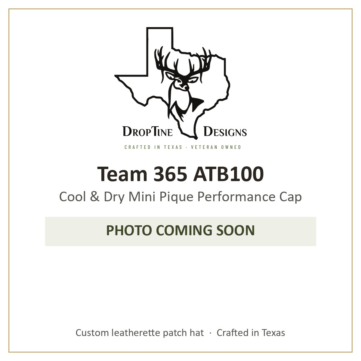Photo coming soon: Team 365 ATB100 Cool & Dry Mini Pique Performance Cap