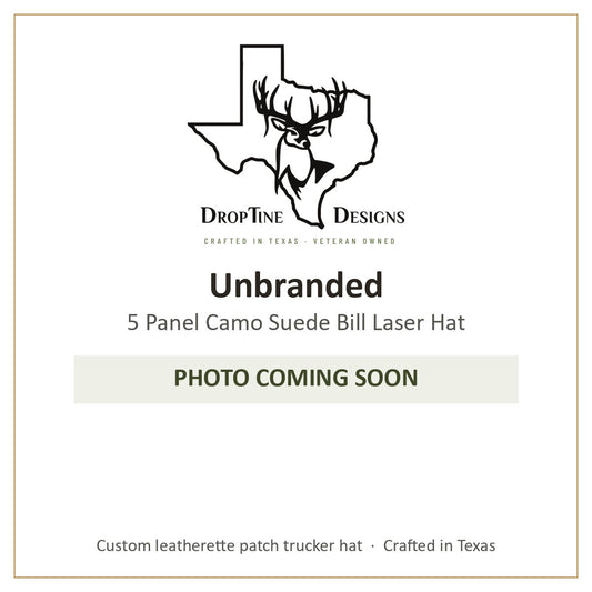 Photo coming soon: Unbranded 5 Panel Camo Suede Bill Laser Hat