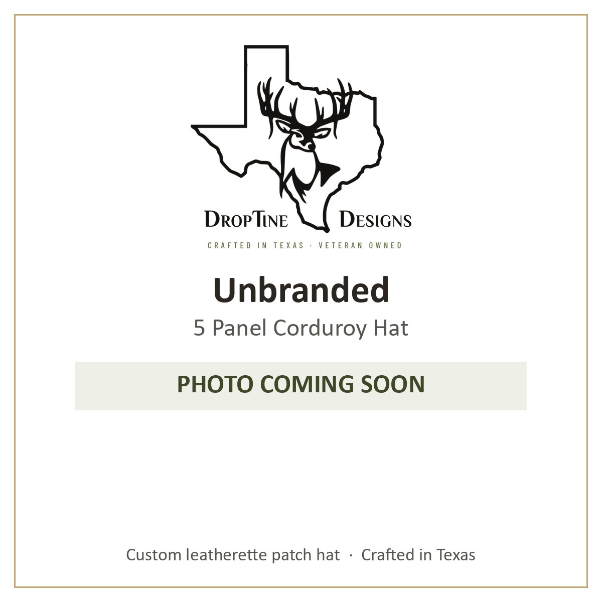 Photo coming soon: Unbranded 5 Panel Corduroy Hat