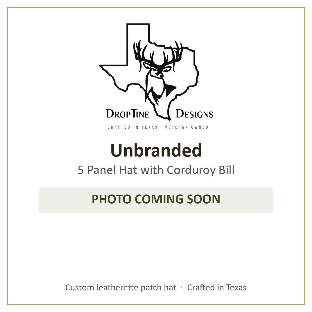 Photo coming soon: Unbranded 5 Panel Hat with Corduroy Bill