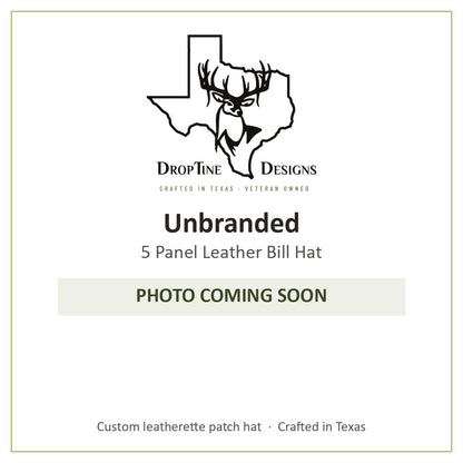 Photo coming soon: Unbranded 5 Panel Leather Bill Hat