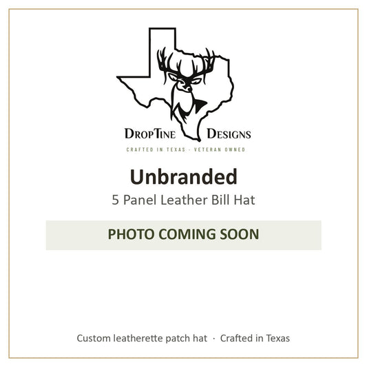 Photo coming soon: Unbranded 5 Panel Leather Bill Hat