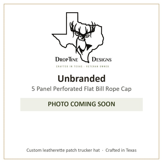 Photo coming soon: Unbranded 5 Panel Perforated Flat Bill Rope Cap