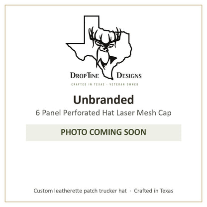 Photo coming soon: Unbranded 6 Panel Perforated Hat Laser Mesh Cap