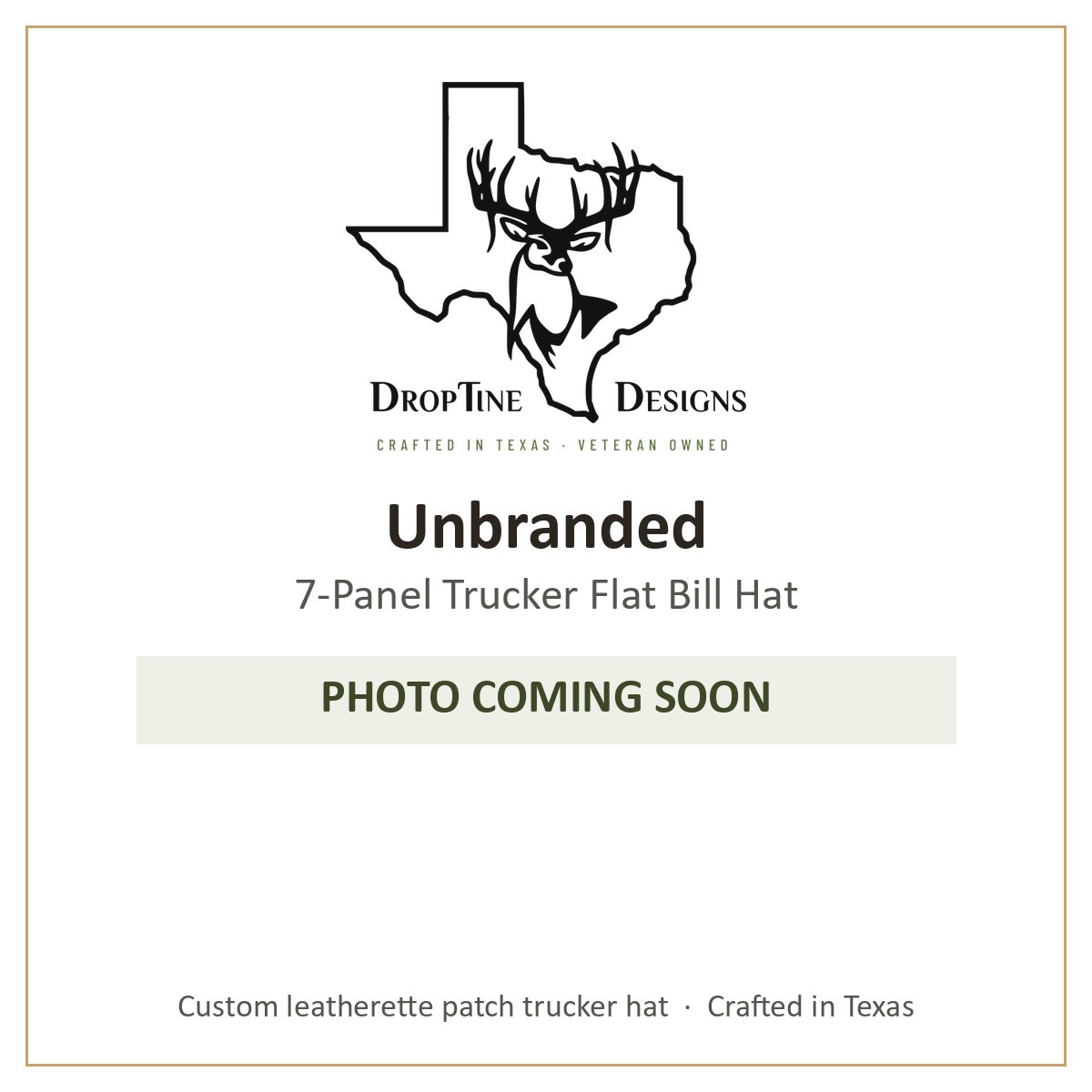 Photo coming soon: Unbranded 7-Panel Trucker Flat Bill Hat