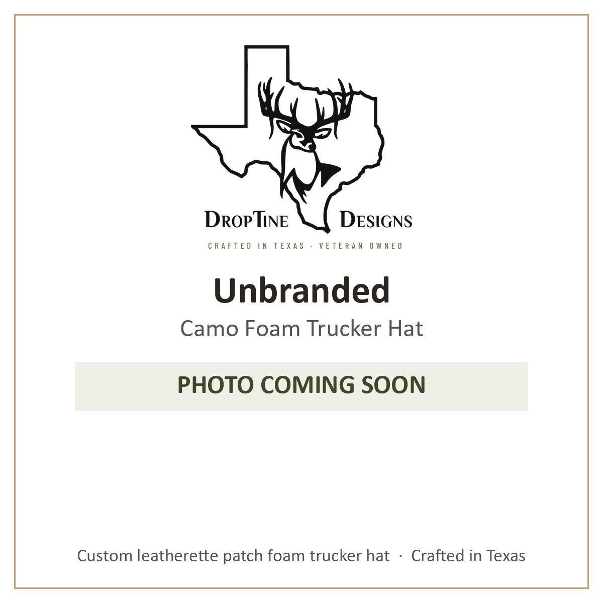 Photo coming soon: Unbranded Camo Foam Trucker Hat