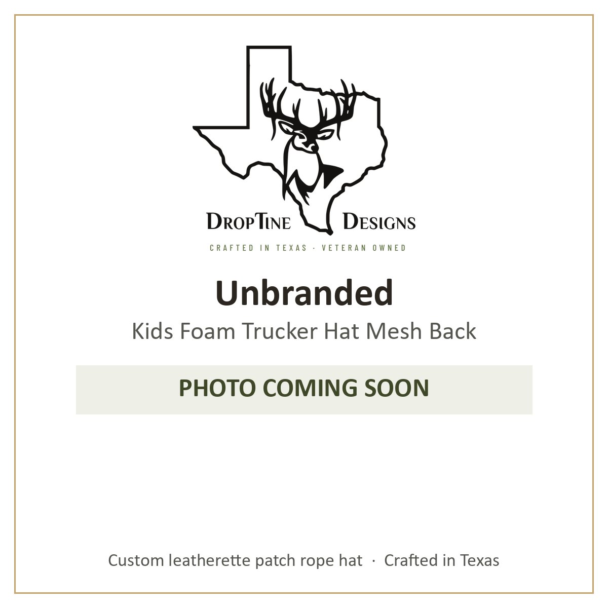 Photo coming soon: Unbranded Kids Foam Trucker Hat Mesh Back