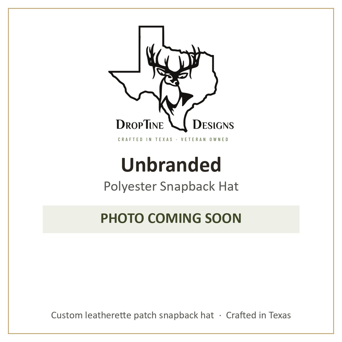 Photo coming soon: Unbranded Polyester Snapback Hat