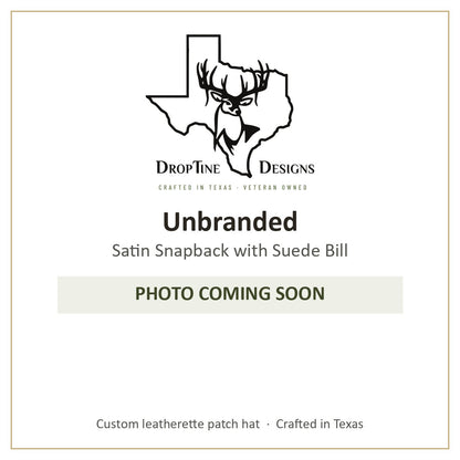 Photo coming soon: Unbranded Satin Snapback with Suede Bill