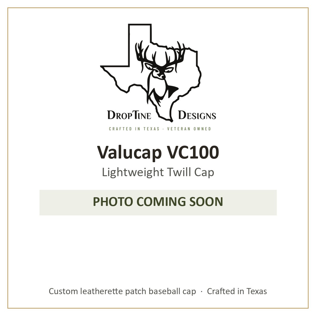 Photo coming soon: Valucap VC100 Lightweight Twill Cap