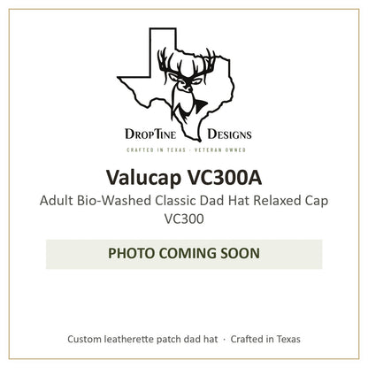 Photo coming soon: Valucap VC300A Adult Bio-Washed Classic Dad Hat Relaxed Cap VC300