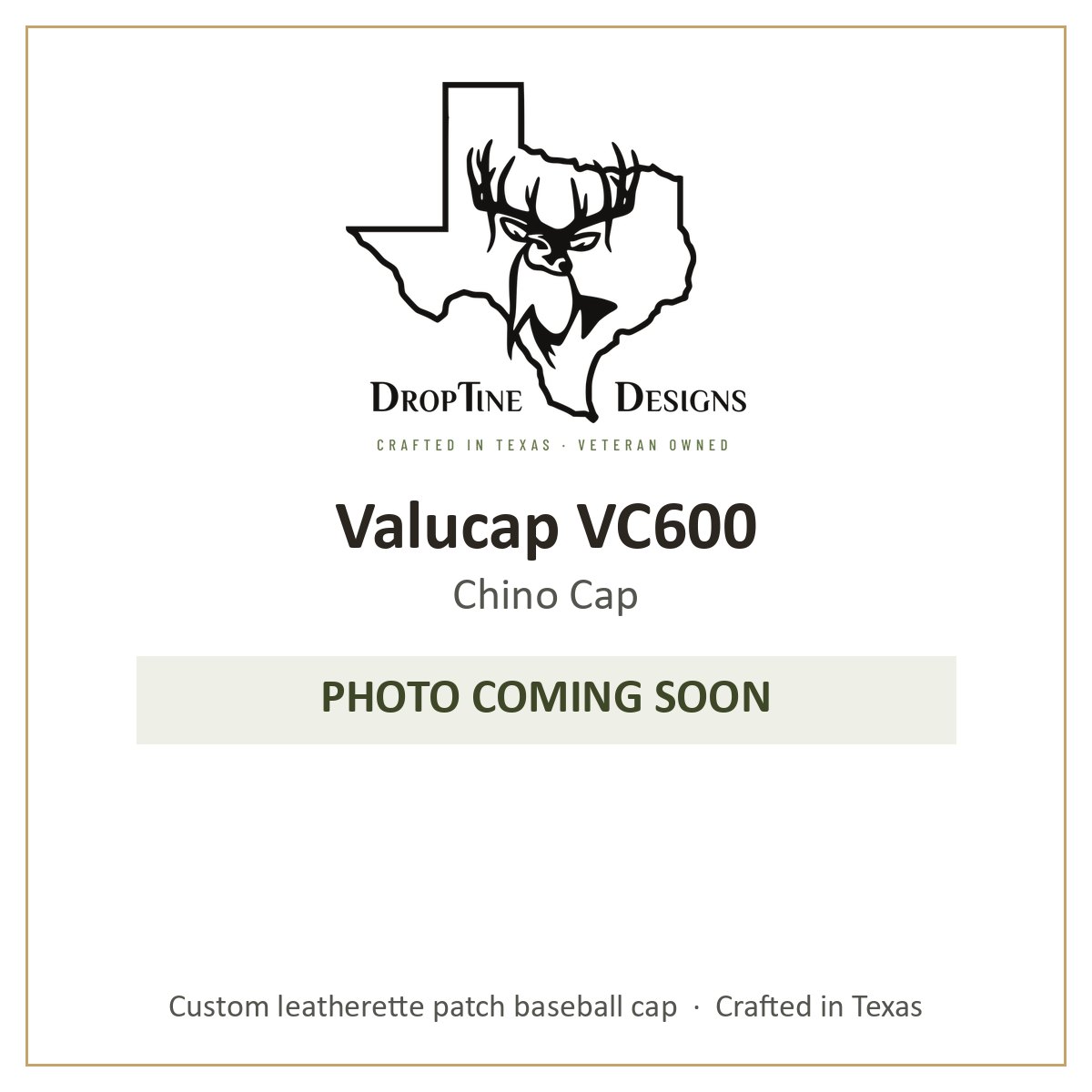 Photo coming soon: Valucap VC600 Chino Cap