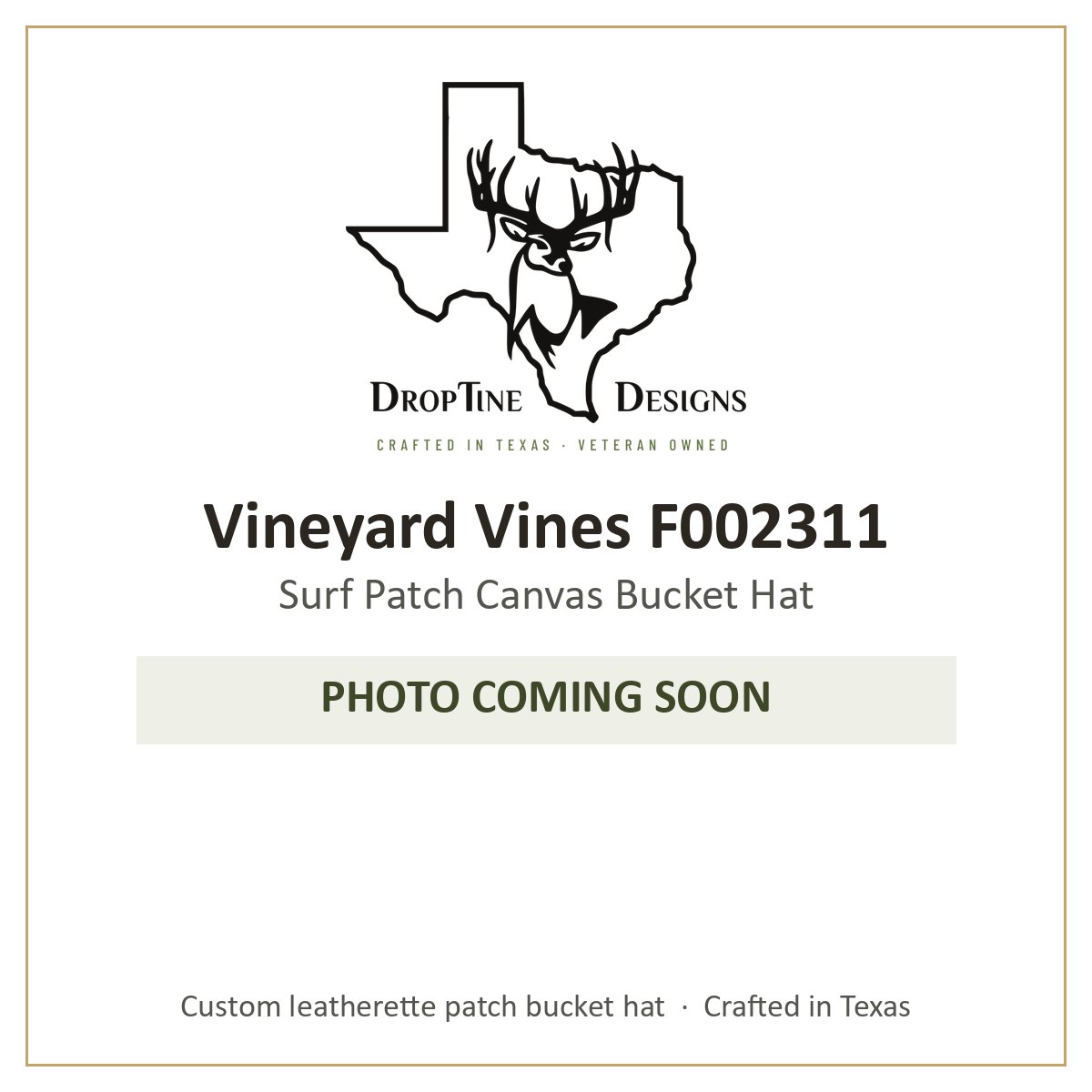 Photo coming soon: Vineyard Vines F002311 Surf Patch Canvas Bucket Hat
